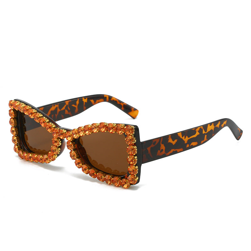 Wholesale Butterfly Rhinestone Sparkling Prom Party Hip Hop Sunglasses